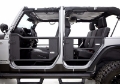 Picture of Rampage 2007-2018 Jeep WranglerJK 2-Door Tube Doors With Netting - Black