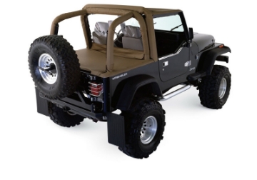 Picture of Rampage 1997-2002 Jeep WranglerTJ Roll Bar Pad & Cover Kit - Black Denim