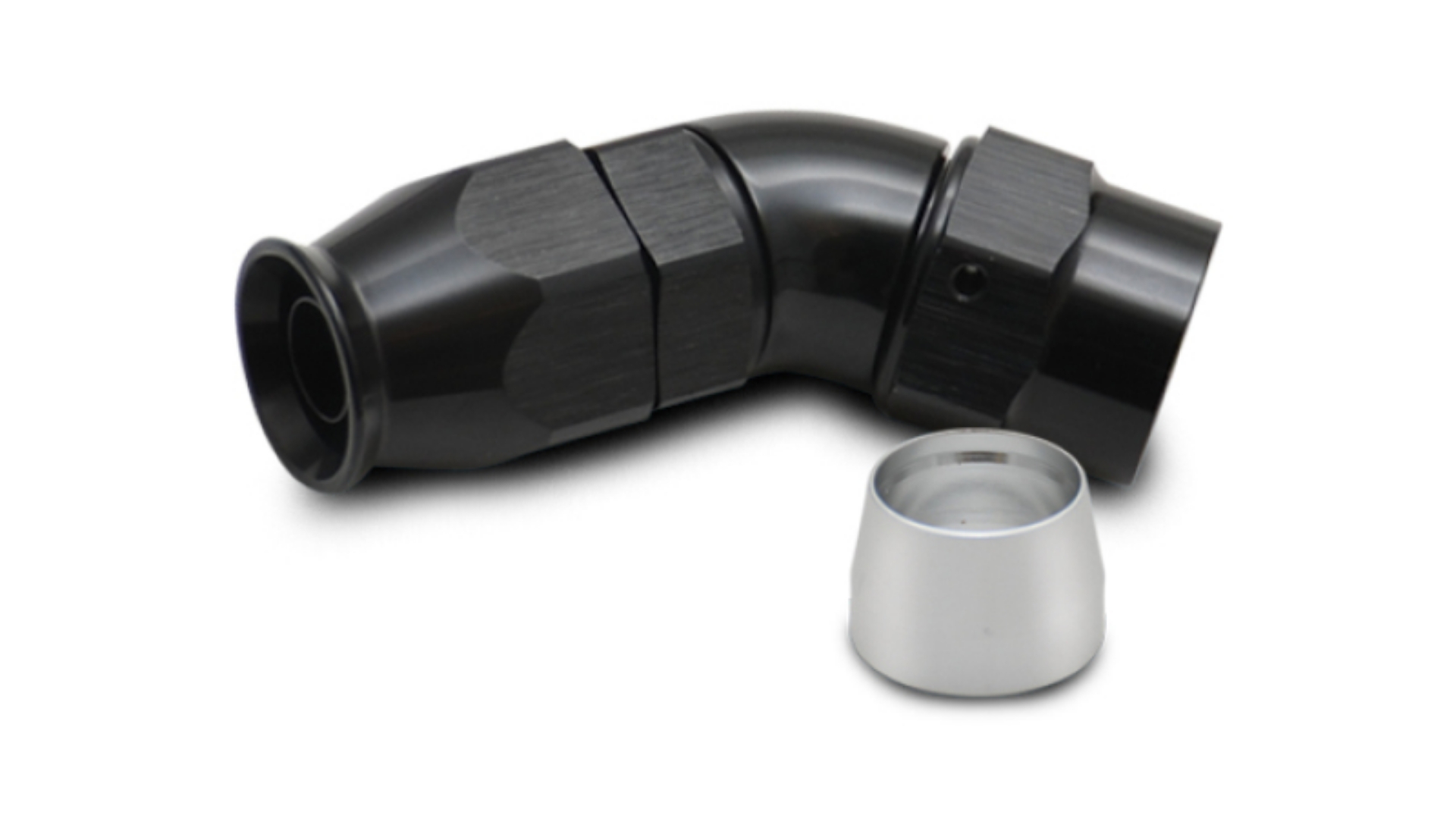 Picture of Vibrant -6AN 45 Degree Elbow Hose End Fitting for PTFE Lined Hose