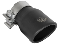 Picture of aFe MACH Force-XP 409 SS Single Wall Universal Clamp On Exhaust Tip - Black