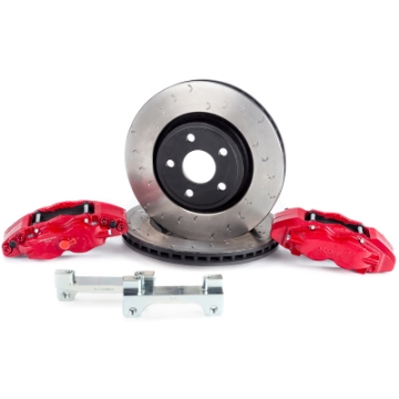 Picture of Alcon 2018+ Jeep JL 350x32mm Rotors 6-Piston Red Calipers Front Brake Upgrade Kit