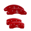 Picture of MGP 4 Caliper Covers Engraved Front & Rear 2015 Honda Civic Red Finish Silver Characters