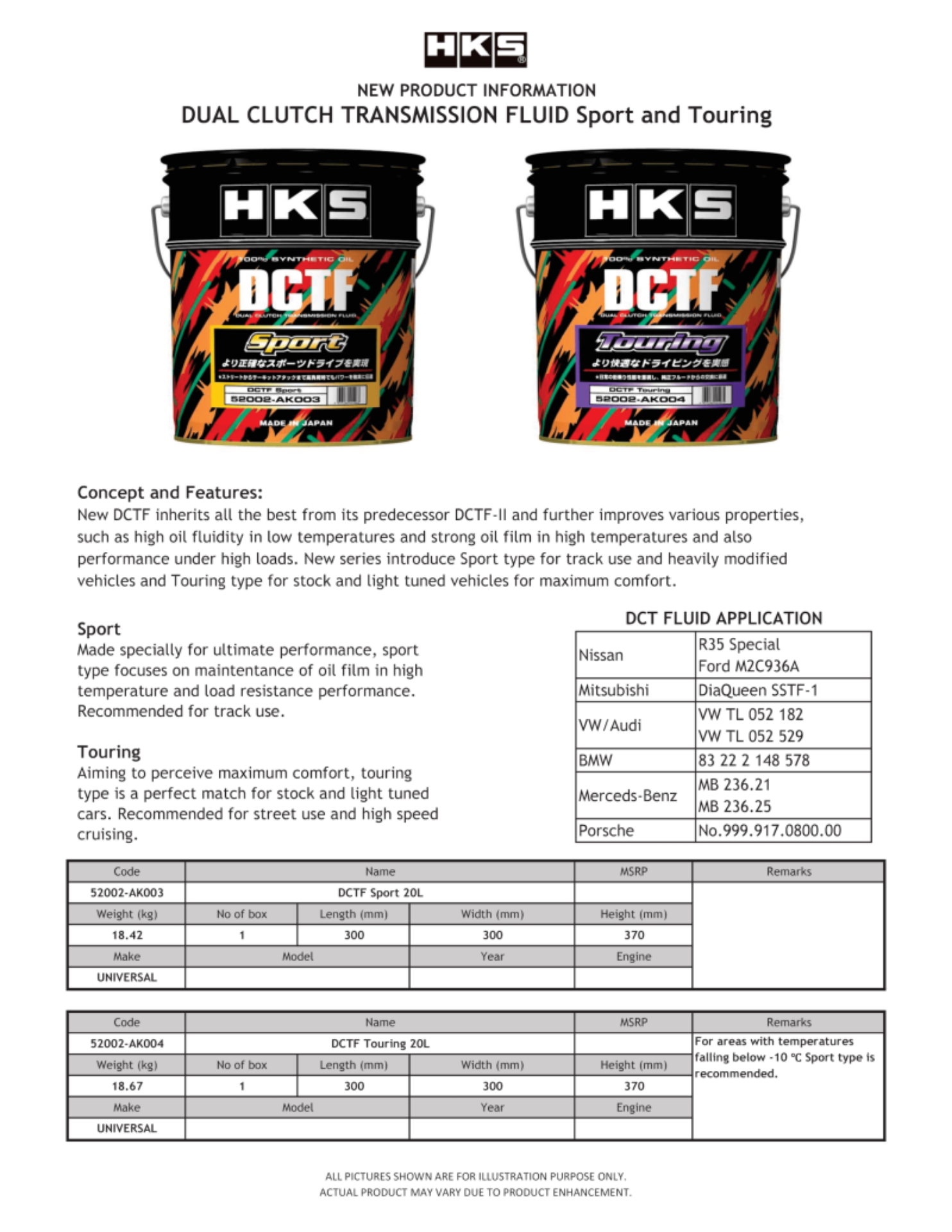 Picture of HKS Dual Clutch Transmission Fluid Sport 20L