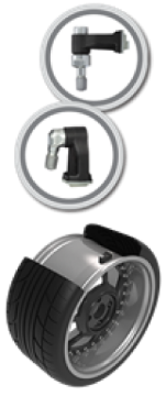 Picture of Schrader TPMS Sensor - Clamp-In Programmable 90 Degree EZ-Sensor  valve stem not included 