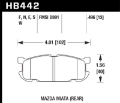 Picture of Hawk 01-02 Miata w- Sport Suspension Blue 9012  Race Rear Brake Pads D891