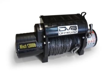 Picture of DV8 Offroad 12000 LB Winch w- Synthetic Line & Wireless Remote - Black