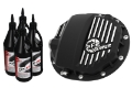 Picture of aFe Pro Series AAM 9-5-9-76 Rear Diff Cover Black w-Mach Fins & Oil 14-19 GM Silverado-Sierra 1500