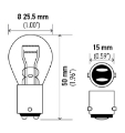 Picture of Hella BULB 1176A 12V 16-8W BA15d S8 - Min Qty 10 211656701