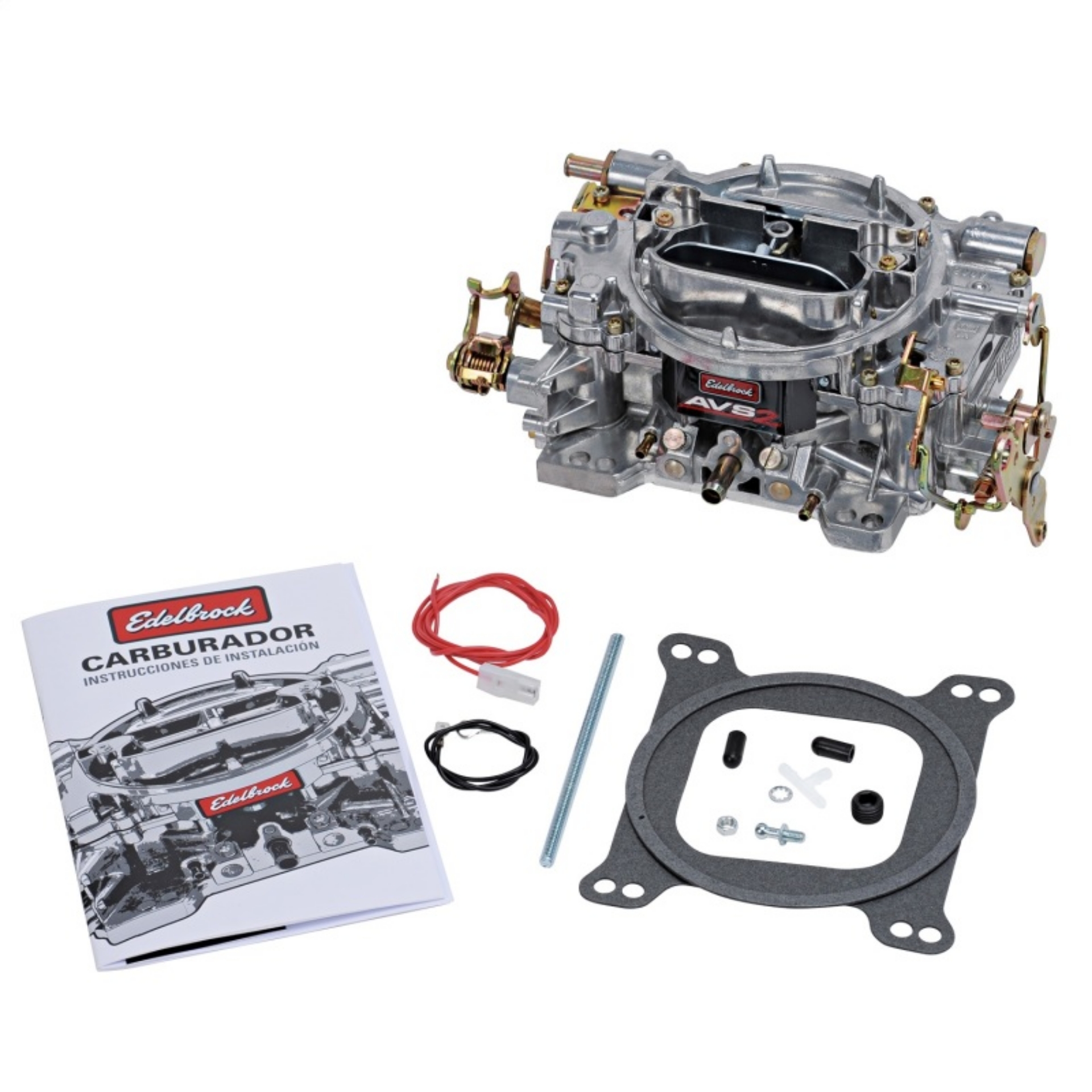 Picture of Edelbrock Carburetor Thunder Series 4-Barrel 800 CFM Manual Choke Calibration Satin Finish