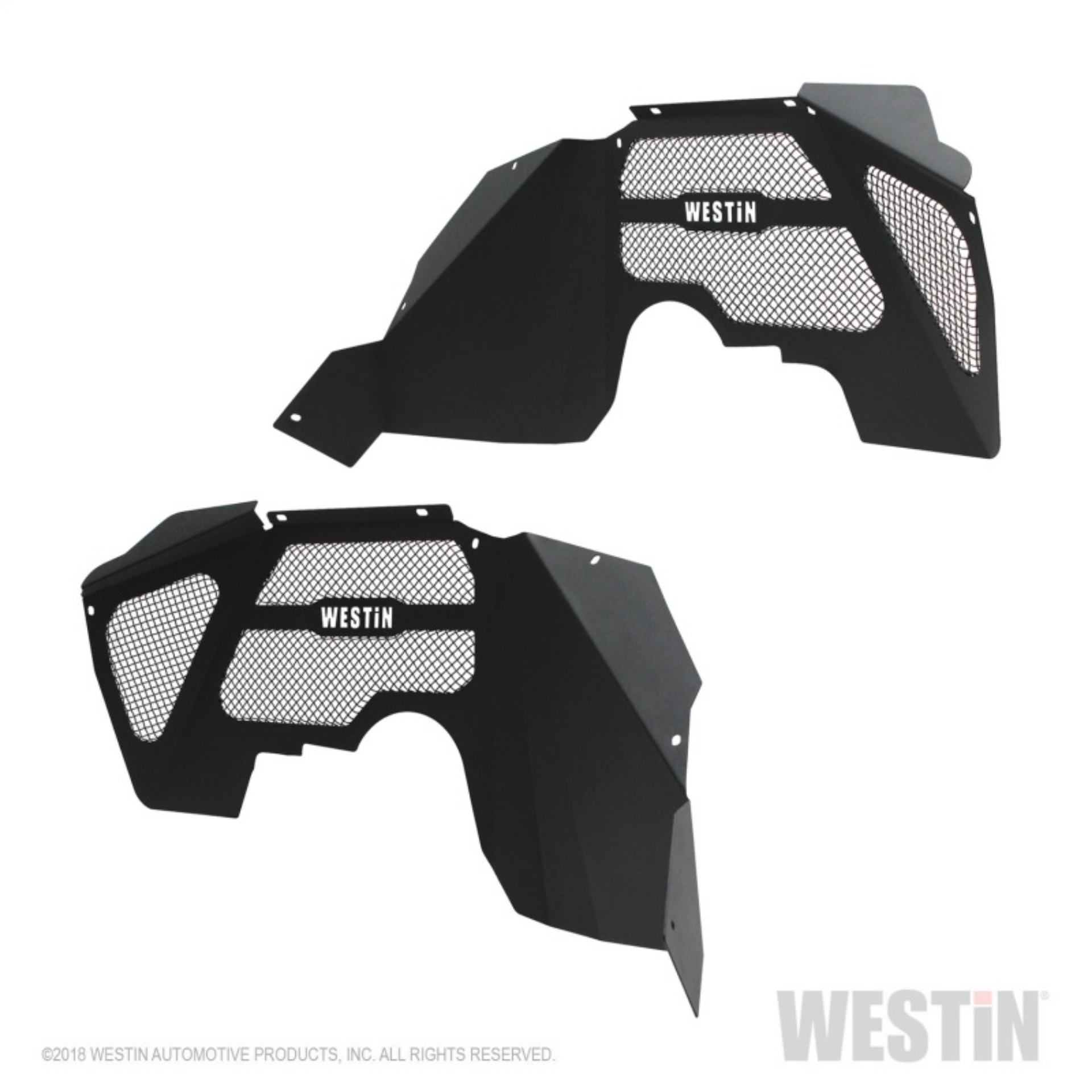 Picture of Westin 07-18 Jeep Wrangler JK Inner Fenders - Front - Textured Black