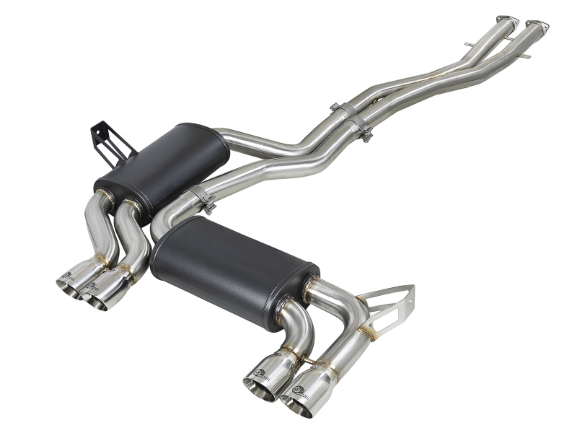 Picture of aFe MACH Force-Xp 2-5in 304 SS Cat-Back Exhaust w- Polished Tips 01-06 BMW M3