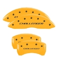 Picture of MGP 4 Caliper Covers Engraved F & R Block-Challenger Yellow Finish Black Char 2007 Dodge Charger