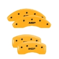 Picture of MGP 4 Caliper Covers Engraved Front & Rear Avalanche Yellow Finish Black Char 2001 Chevrolet Tahoe