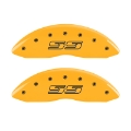 Picture of MGP 4 Caliper Covers Engraved F & R Avalanche SS Yellow Finish Blk Char 2008 Chevy Express 2500