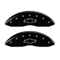 Picture of MGP 4 Caliper Covers Engraved F & R Bowtie Black Finish Silver Char 2014 Chevrolet Express 2500