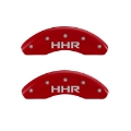 Picture of MGP 4 Caliper Covers Engraved Front & Rear Bowtie Red Finish Silver Char 2014 Chevrolet Express 2500