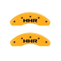 Picture of MGP 4 Caliper Covers Engraved F & R Bowtie Yellow Finish Black Char 2014 Chevrolet Express 2500