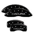 Picture of MGP 4 Caliper Covers Engraved Front & Rear Acura Black Finish Silver Char 2017 Acura ILX