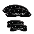 Picture of MGP 4 Caliper Covers Engraved Front & Rear Acura Black Finish Silver Char 2017 Acura RDX