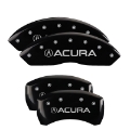 Picture of MGP 4 Caliper Covers Engraved Front & Rear Acura Black Finish Silver Char 2019 Acura RDX