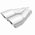 Picture of MagnaFlow Double Wall 3in Dual Round Polished Tip 2-25in Inlet