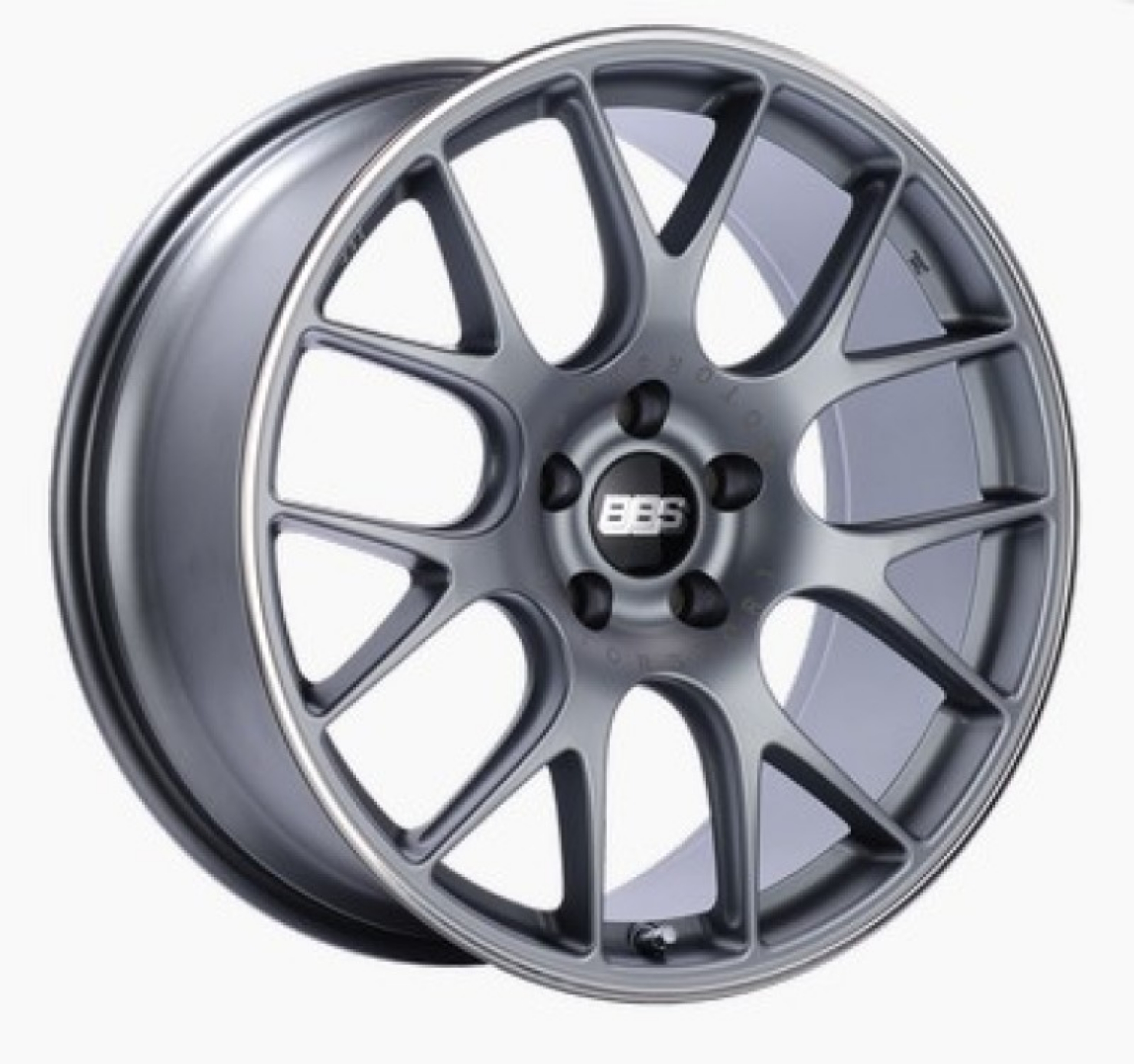 Picture of BBS CH-R 19x8-5 5x120 ET32 Satin Titanium Polished Rim Protector Wheel -82mm PFS-Clip Required