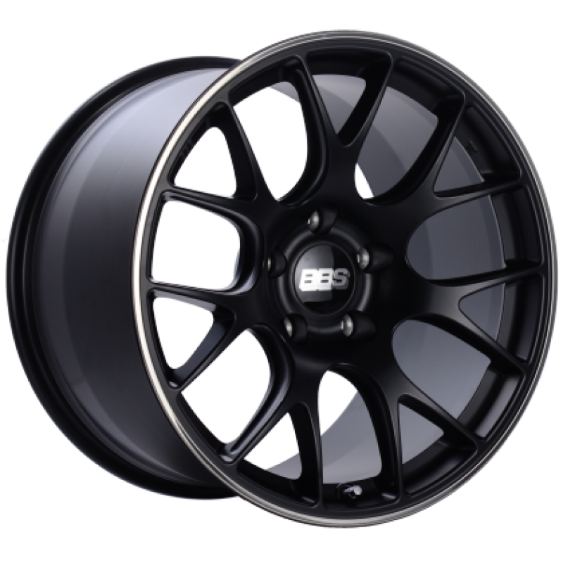 Picture of BBS CH-R 19x8-5 5x112 ET40 Satin Black Polished Rim Protector Wheel -82mm PFS-Clip Required