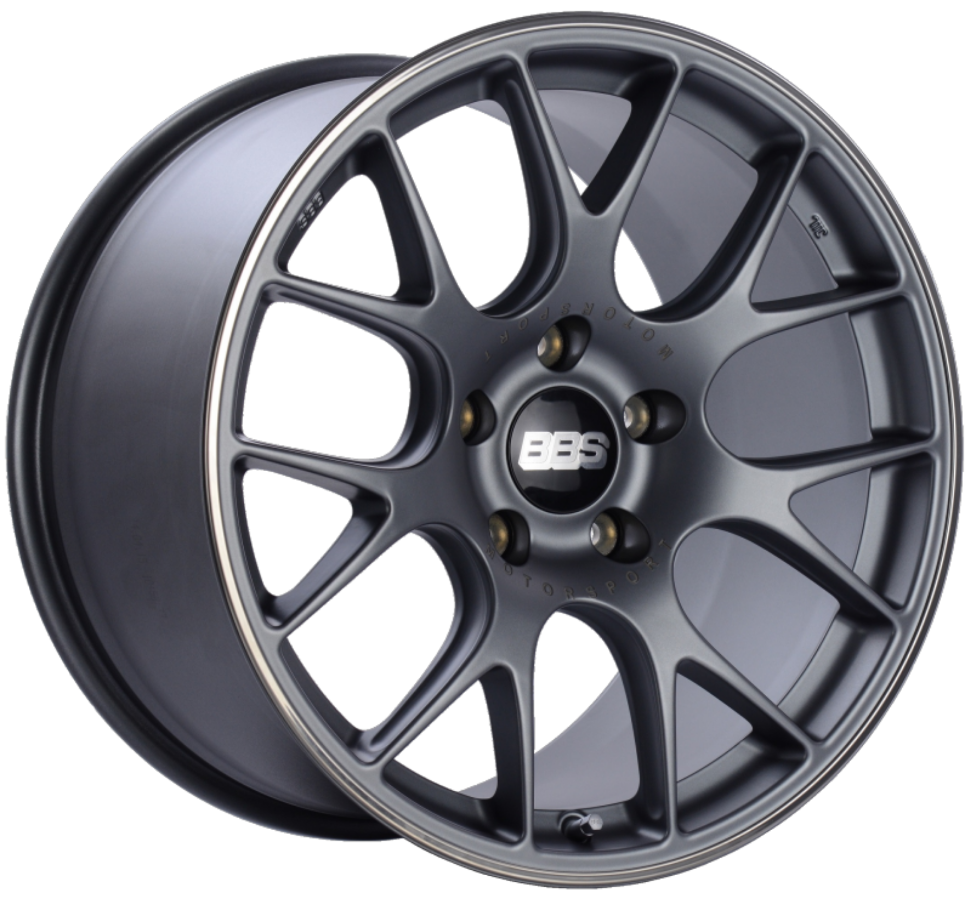 Picture of BBS CH-R 19x10 5x130 ET38 CB71-6 Satin Titanium Polished Rim Protector Wheel