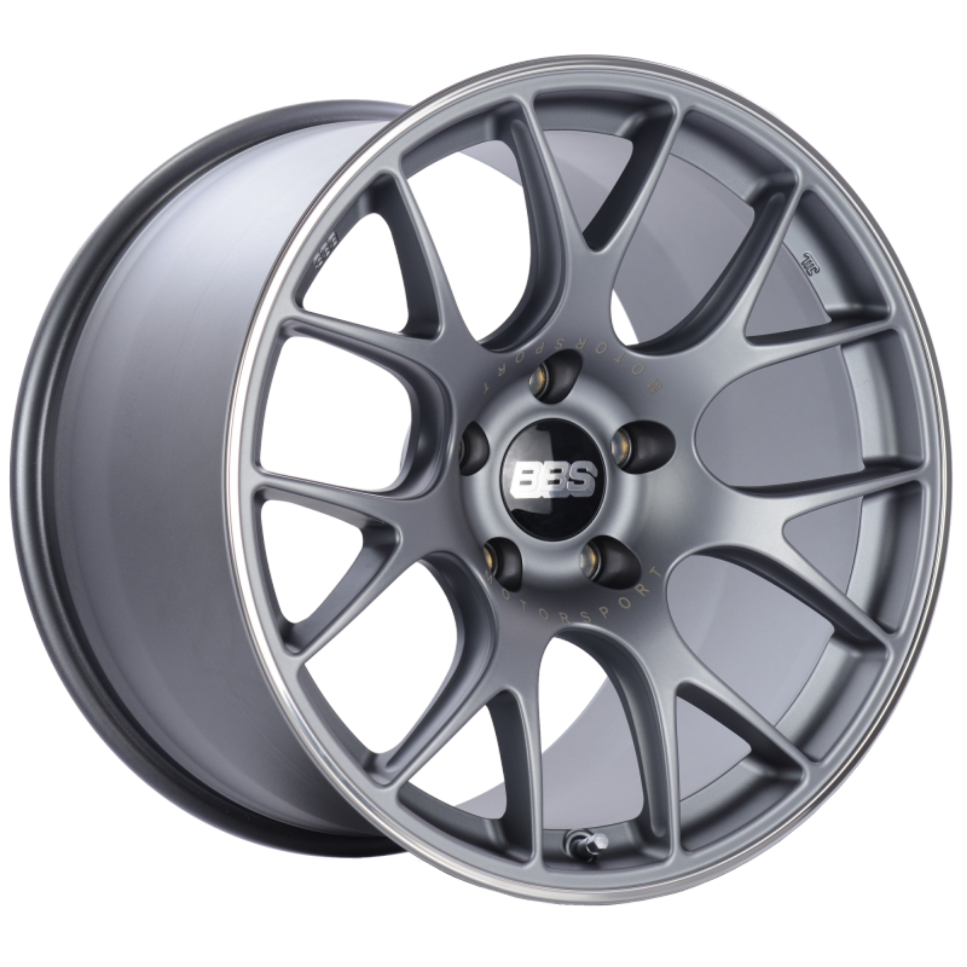 Picture of BBS CH-R 19x12 5x130 ET45 CB71-6 Satin Titanium Polished Rim Protector Wheel