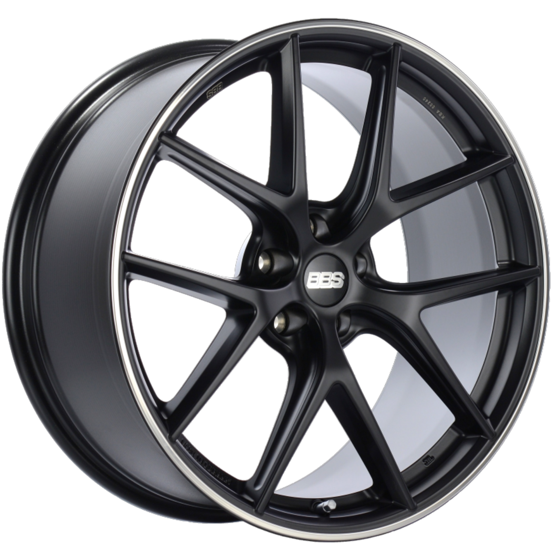 Picture of BBS CI-R 20x9 5x112 ET25 Satin Black Polished Rim Protector Wheel -82mm PFS-Clip Required