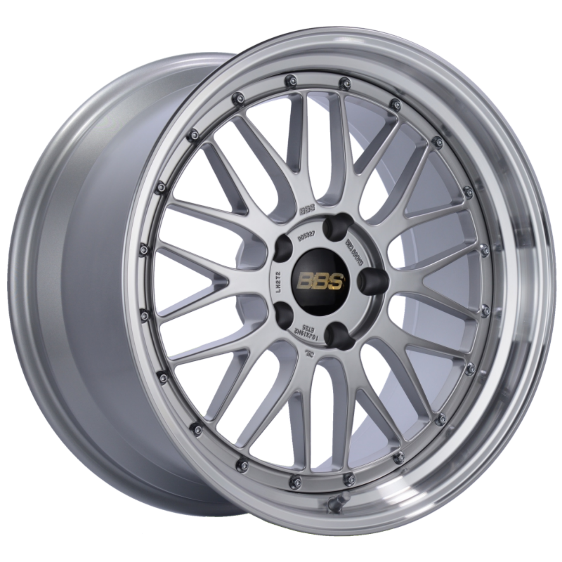 Picture of BBS LM 19x10 5x120 ET25 Diamond Silver Center Diamond Cut Lip Wheel -82mm PFS-Clip Required