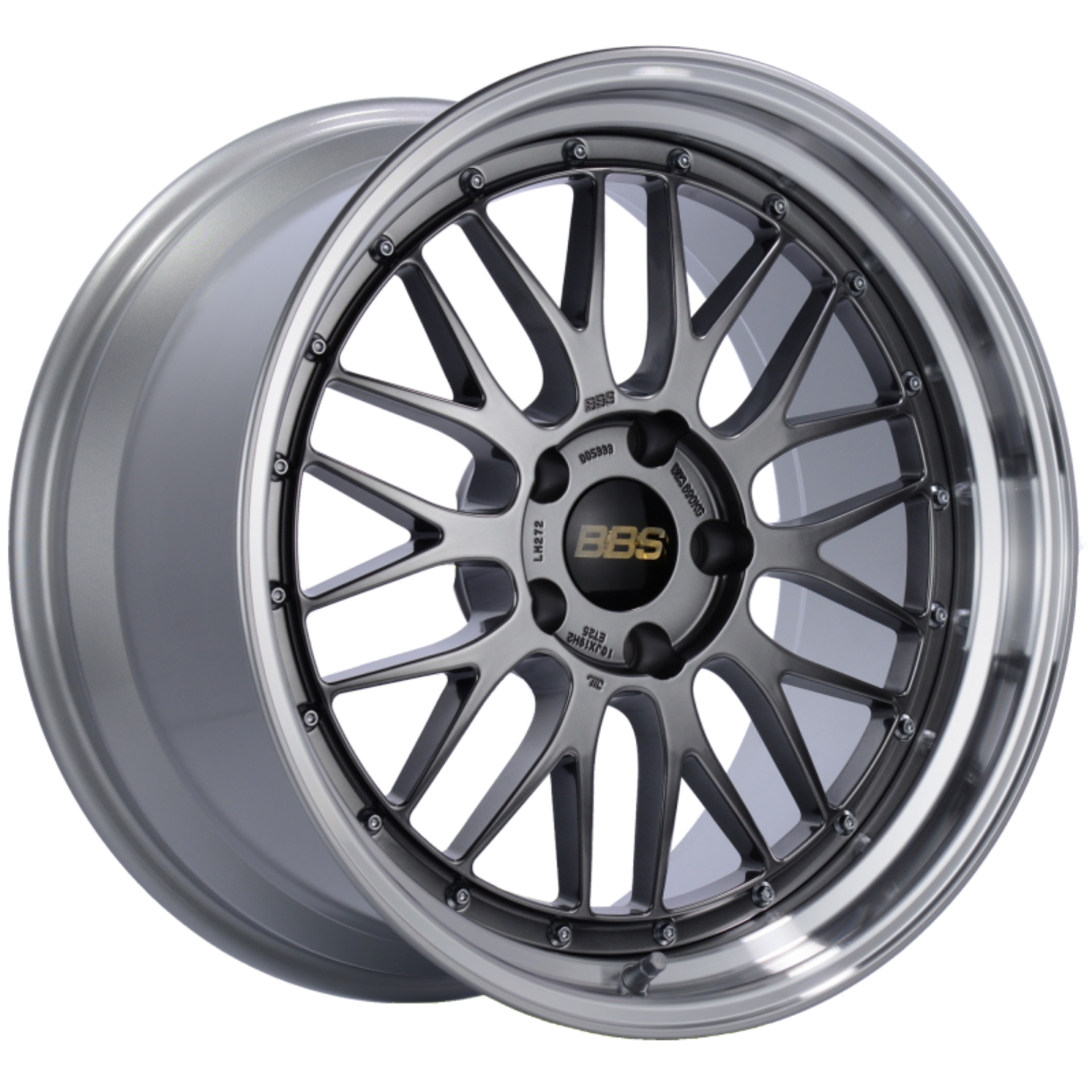 Picture of BBS LM 19x10 5x120 ET25 Diamond Black Center Diamond Cut Lip Wheel -82mm PFS-Clip Required