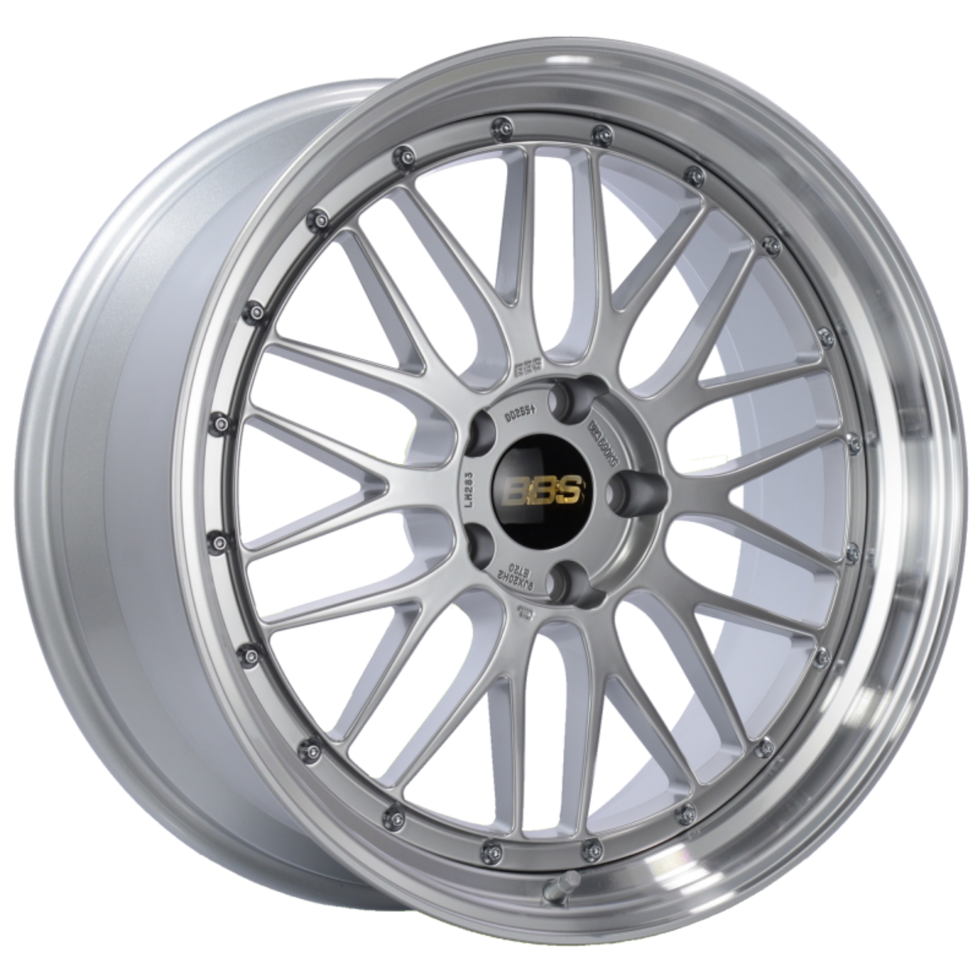 Picture of BBS LM 20x9 5x120 ET20 Diamond Silver Center Diamond Cut Lip Wheel -82mm PFS-Clip Required