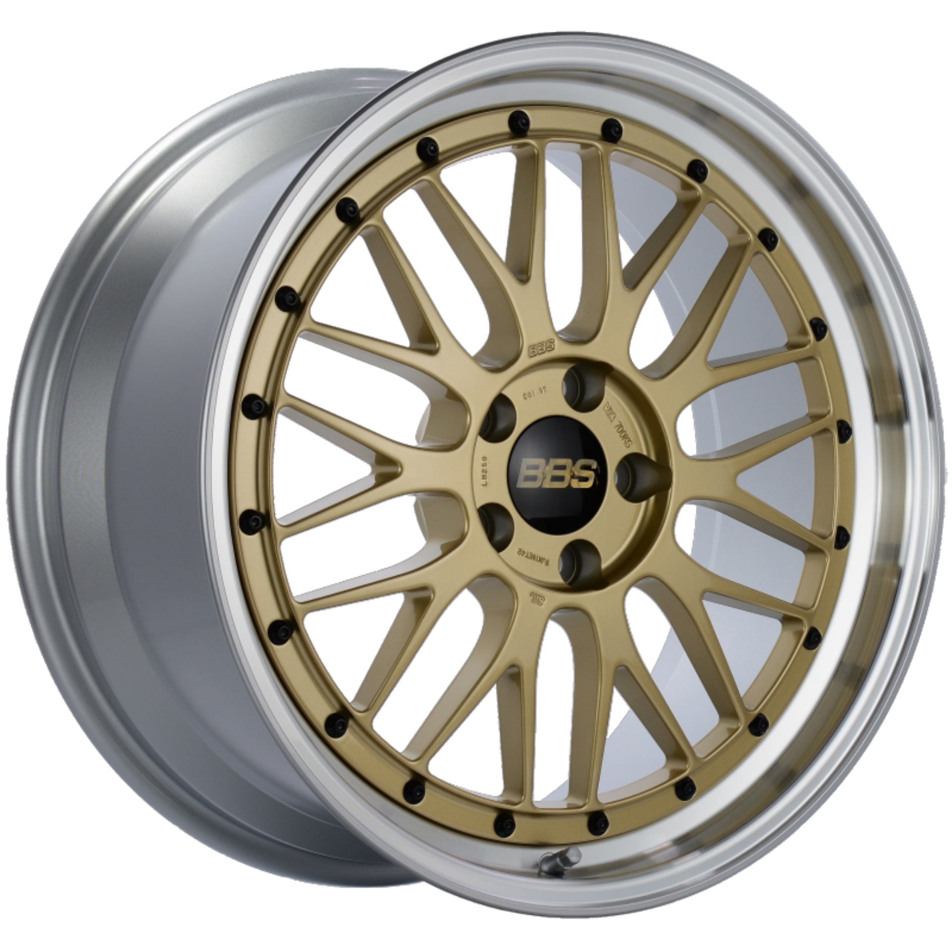 Picture of BBS LM 19x9 5x112 ET42 Gold Center Diamond Cut Lip Wheel -82mm PFS-Clip Required