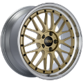 Picture of BBS LM 19x9 5x112 ET42 Gold Center Diamond Cut Lip Wheel -82mm PFS-Clip Required