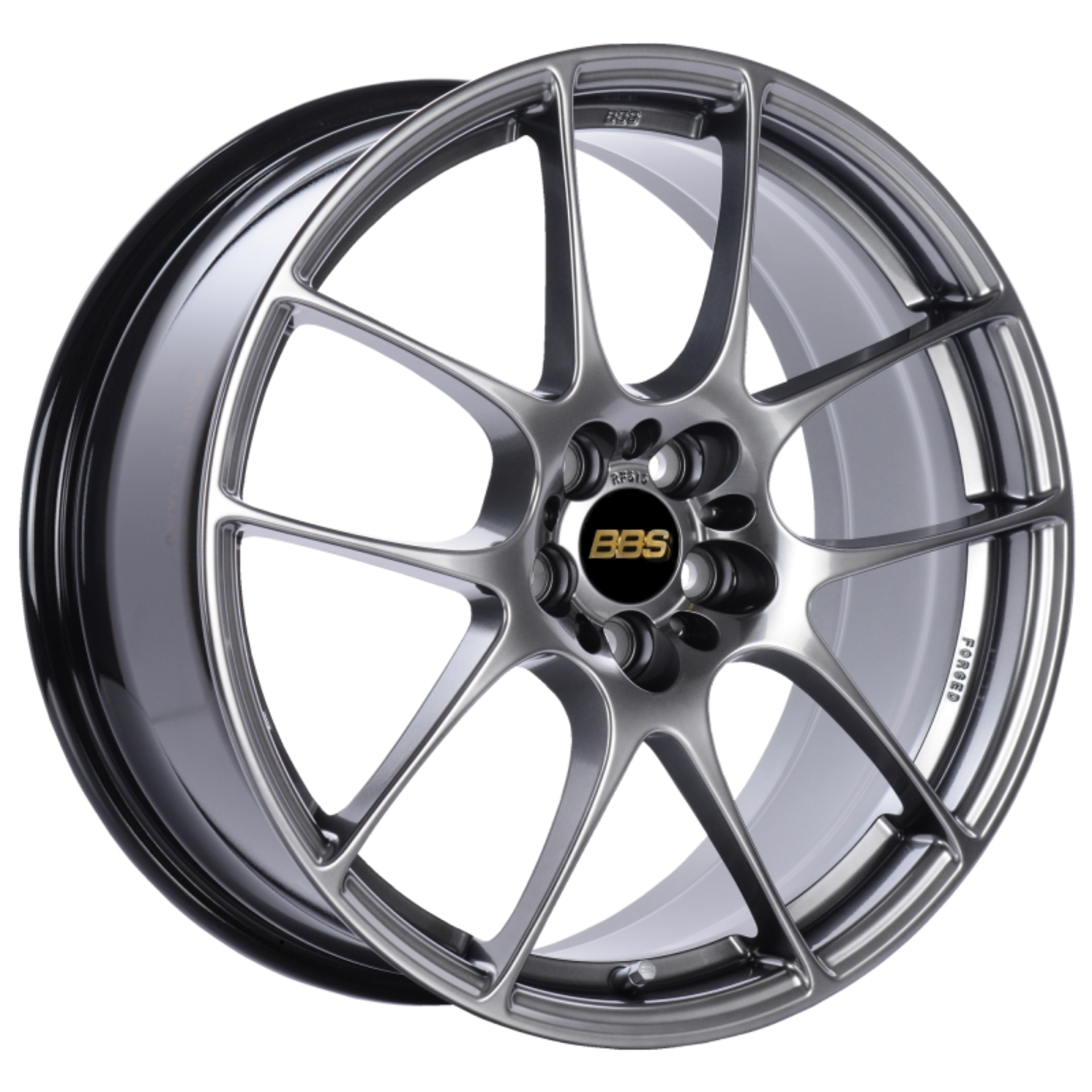 Picture of BBS RF 18x8 5x114-3 ET43 Diamond Black Wheel -82mm PFS-Clip Required