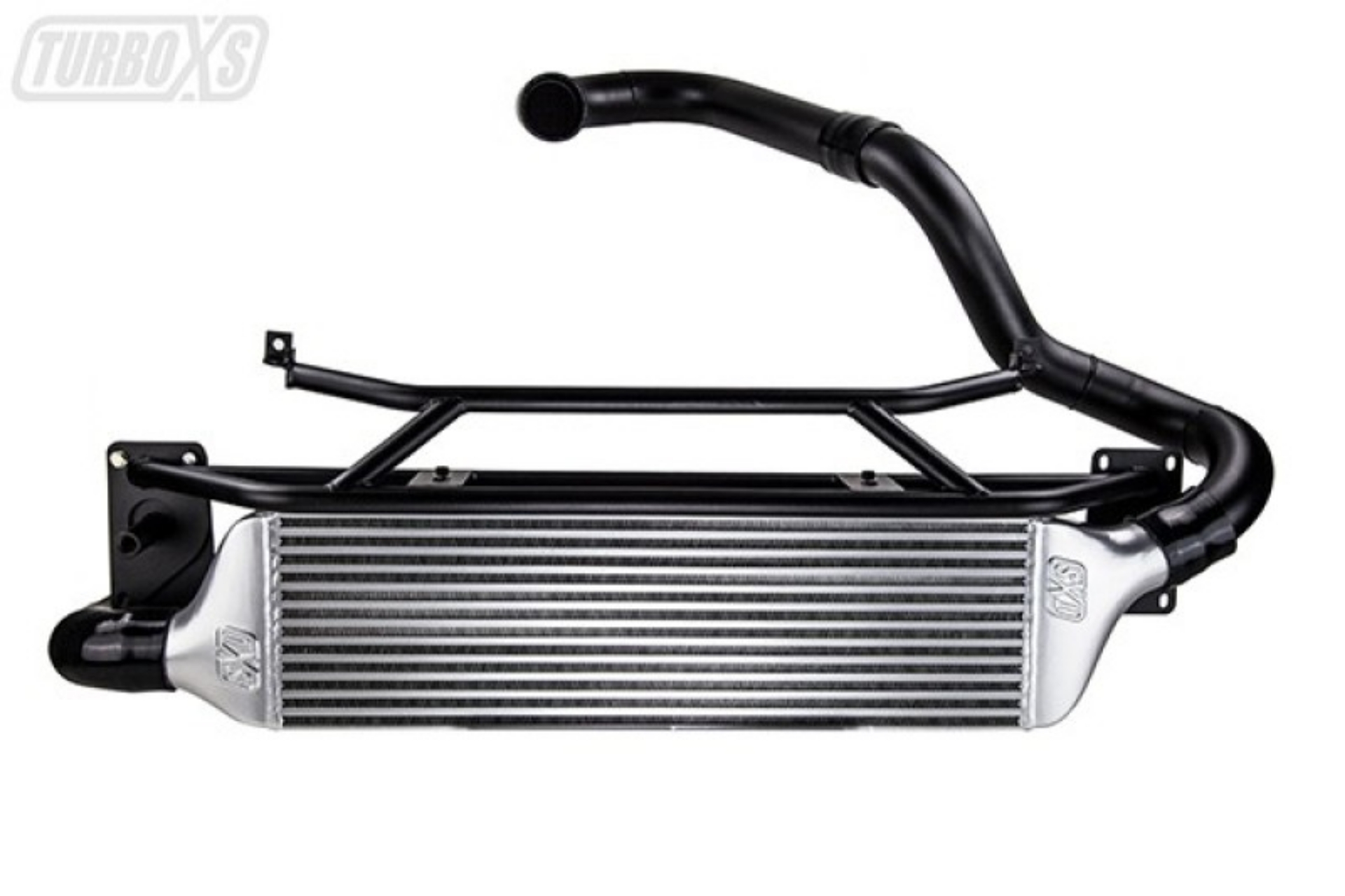 Picture of Turbo XS FMIC for 15-16 Subaru WRX - Wrinkle Black Pipes