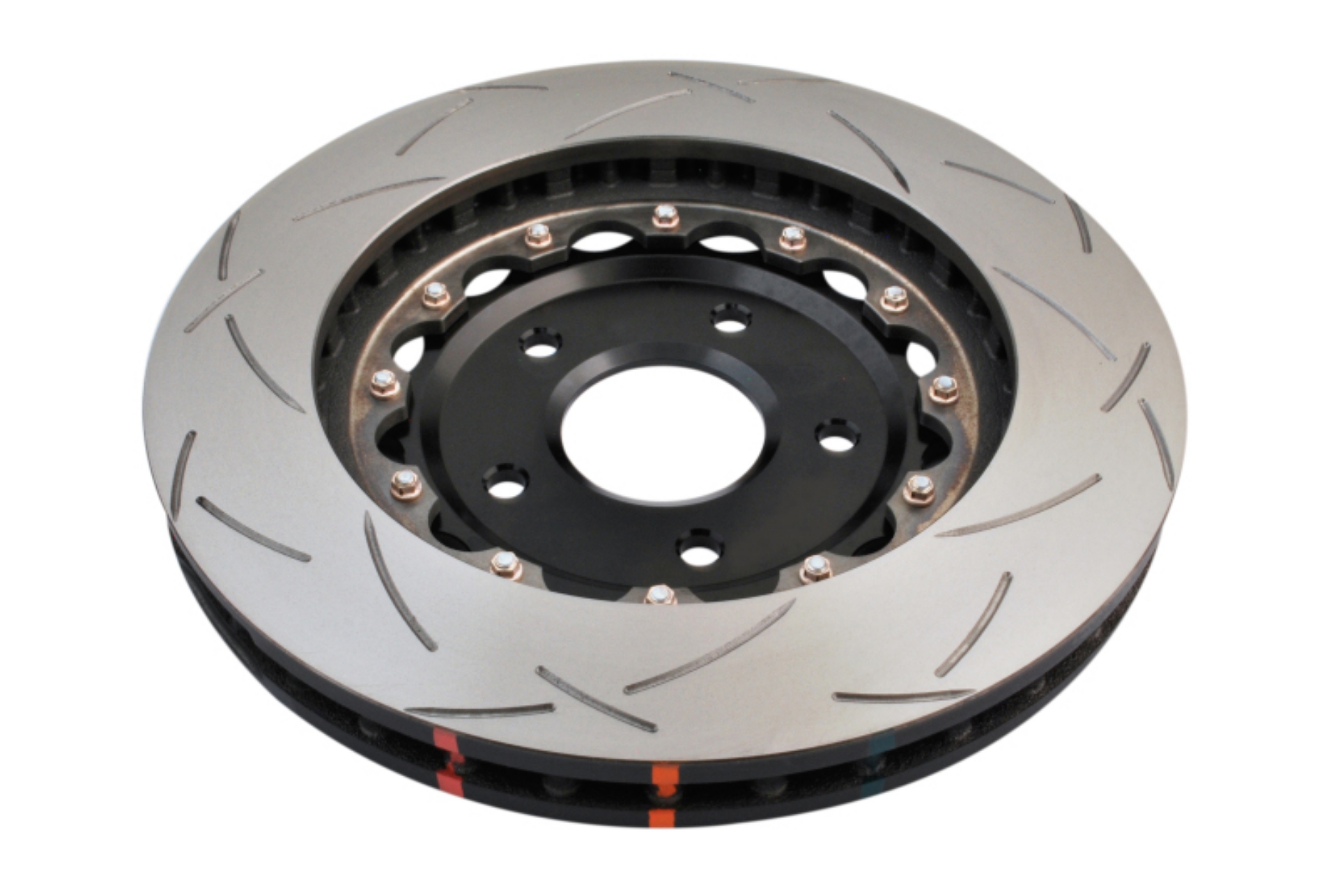 Picture of DBA 05-12 Corvette C6 w-Z51 pkg Front Slotted 5000 Series 2 Piece Rotor Assembled w- Black Hat