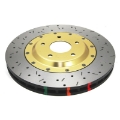 Picture of DBA 05-12 Corvette C6 w-Z06 pkg Front Drilled & Slotted 5000 Series 2 Piece Rotor Assembled w- Gold