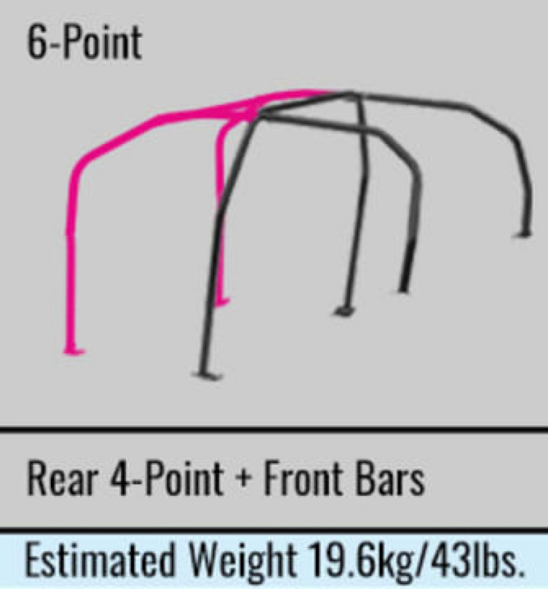 Picture of Cusco Chro-moly Roll Cage 6 Point Through Dash 4 Passenger CZ4A S-O - No Cancel