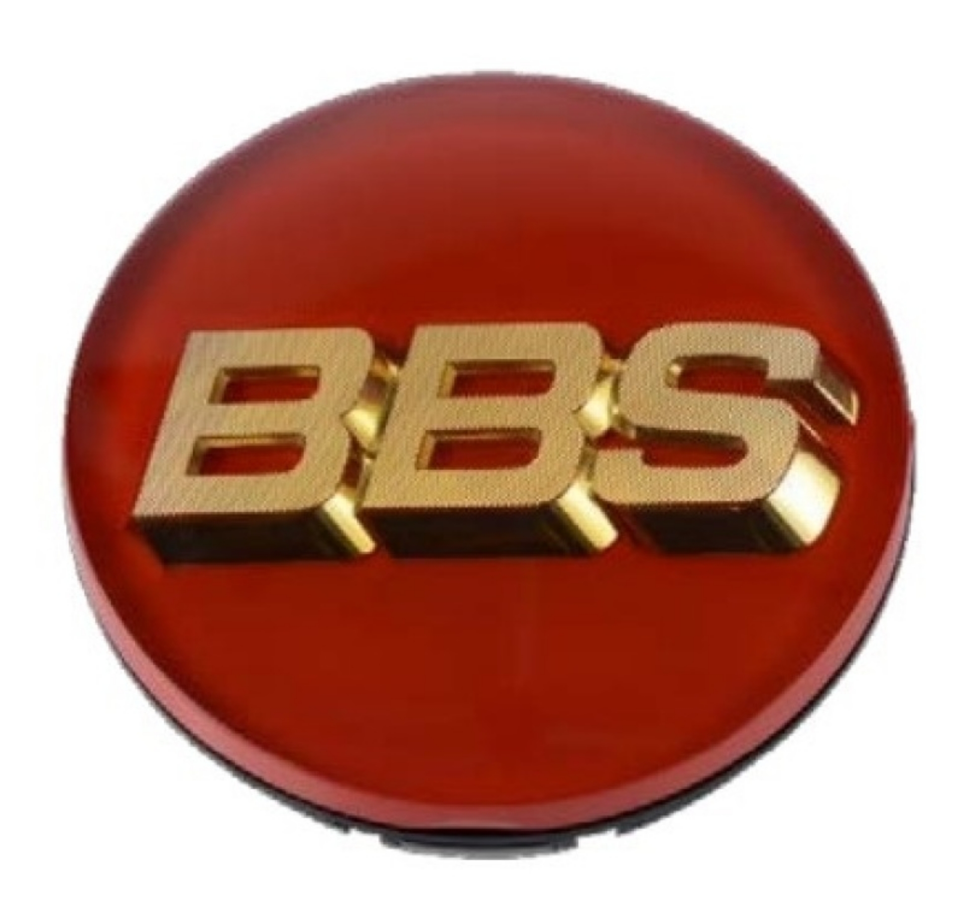 Picture of BBS Center Cap 70-6mm Red-Gold 3-tab 56-24-073