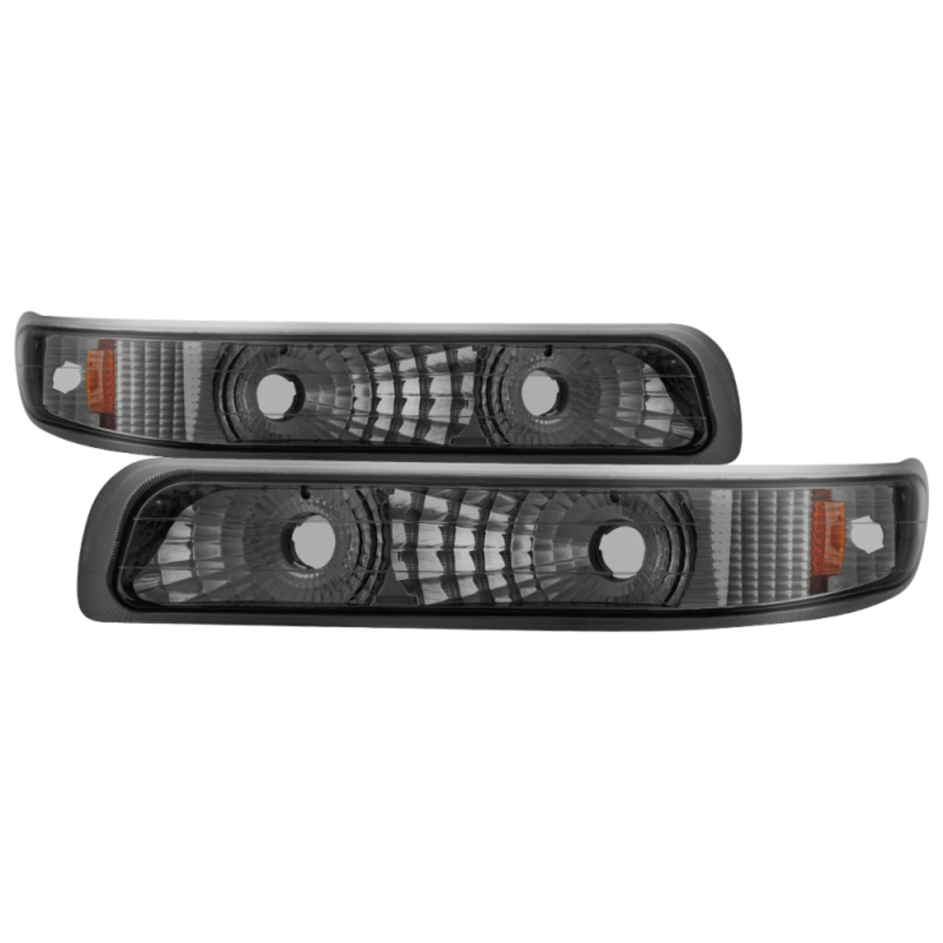 Picture of Xtune Chevy Silverado 99-02 Amber Reflector Bumper Lights Smoke CBL-JH-CS99-AM-SM