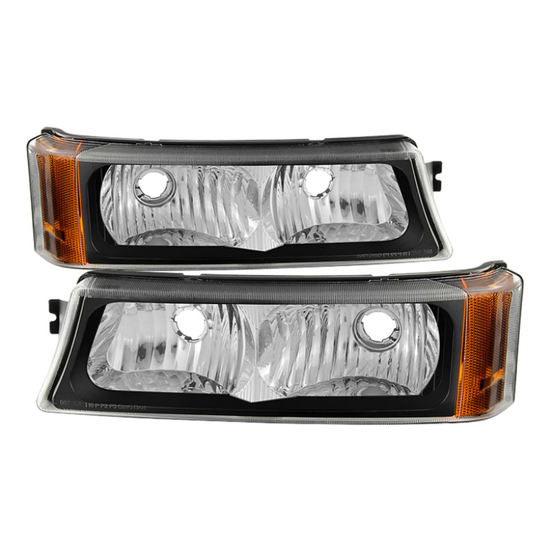 Picture of Xtune Chevy Silverado 03-06 LED Bumper Lights Black CBL-JH-CSIL03-AM-BK