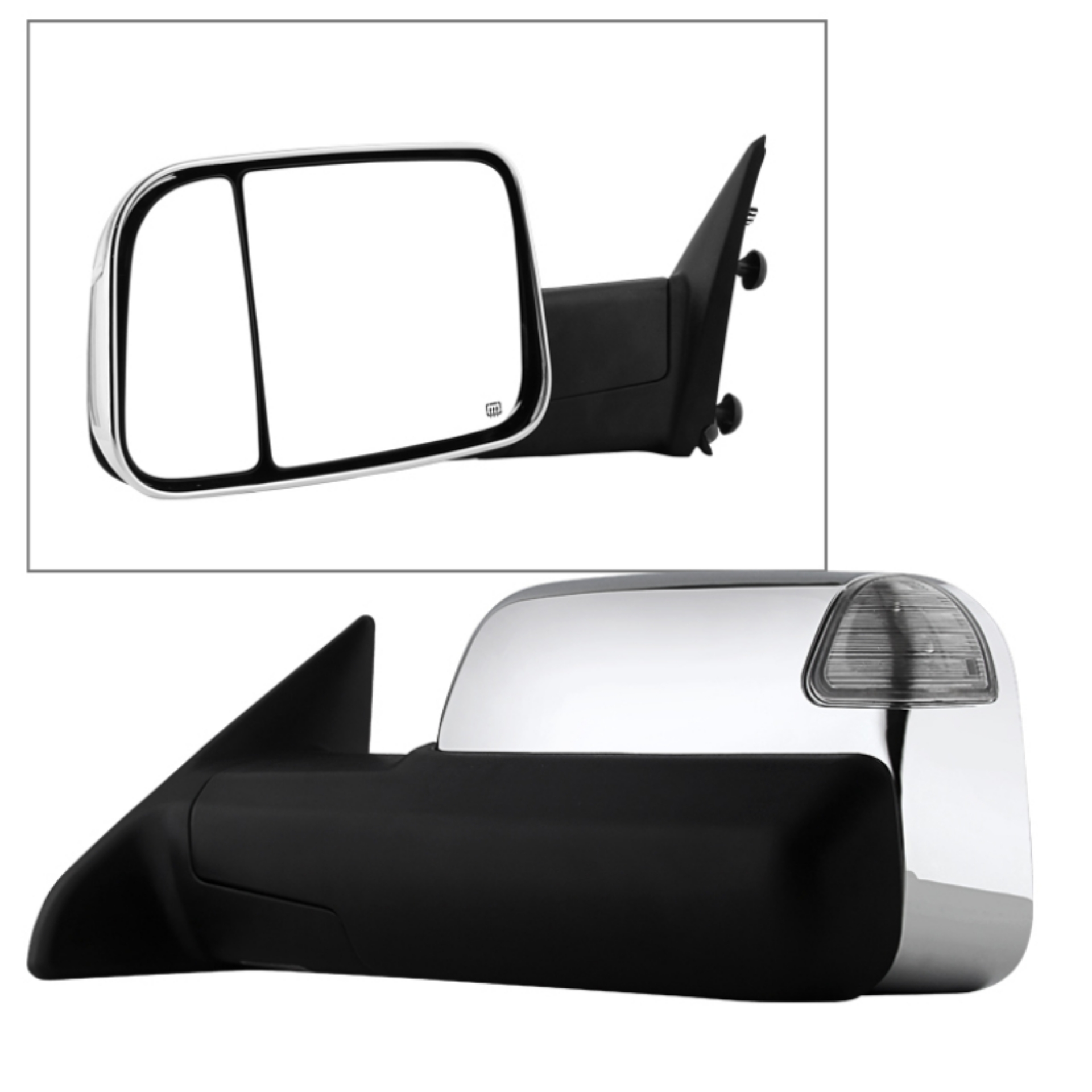 Picture of Xtune Dodge Ram 1500 09-12 Extendable Power Heated Adjust Mirror Chrome HoUSing Left MIR-DRAM10-PW-L