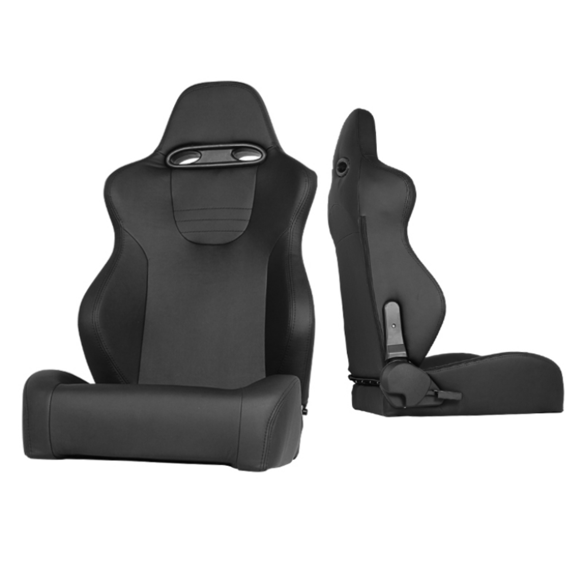 Picture of Xtune Srt Style Racing Seat Pu Double Slider Black-Black Passenger Side RST-SRT-01-BK-PA