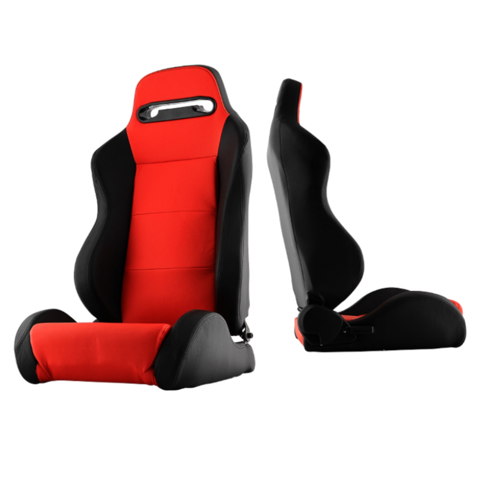 Picture of Xtune Thunder Style Racing Seat Pu Double Slider Red-Black Passenger Side RST-TH-01-RD-PA