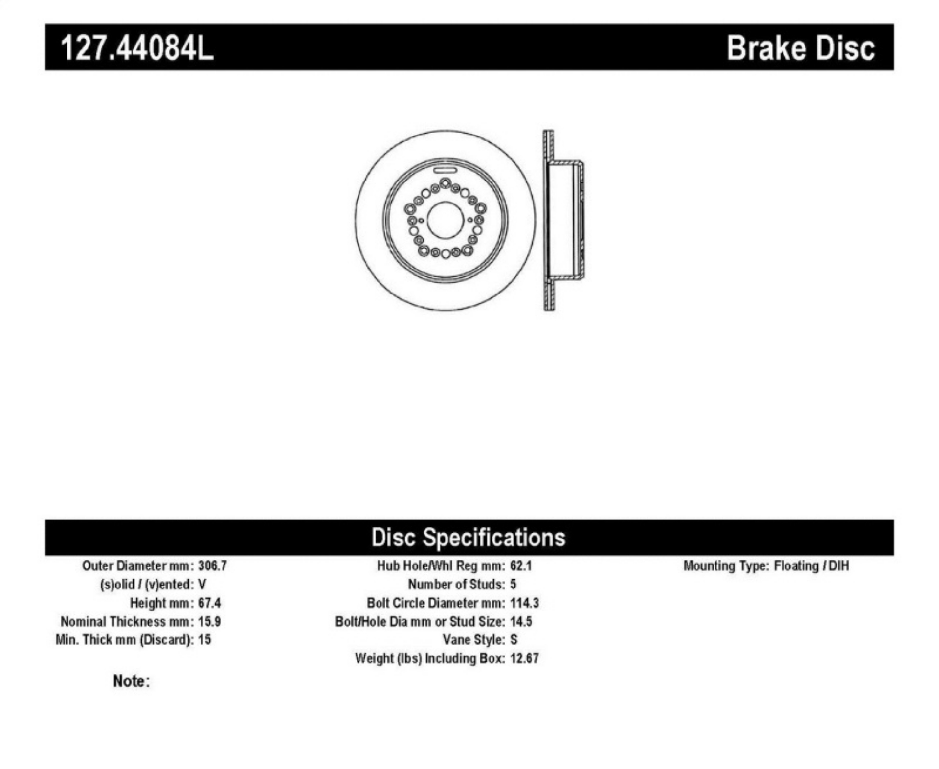 Picture of StopTech Power Slot 93-97 Lexus GS Series-95-00 LS400-92-00 SC400 Rear Left Drilled & Slotted Rotor