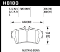 Picture of Hawk 01 Mustang Bullitt 4-6L-94 Cobra 5-0L-96-99 & 01 & 03-04 Cobra 4-6L Black Rear Race Brake Pads