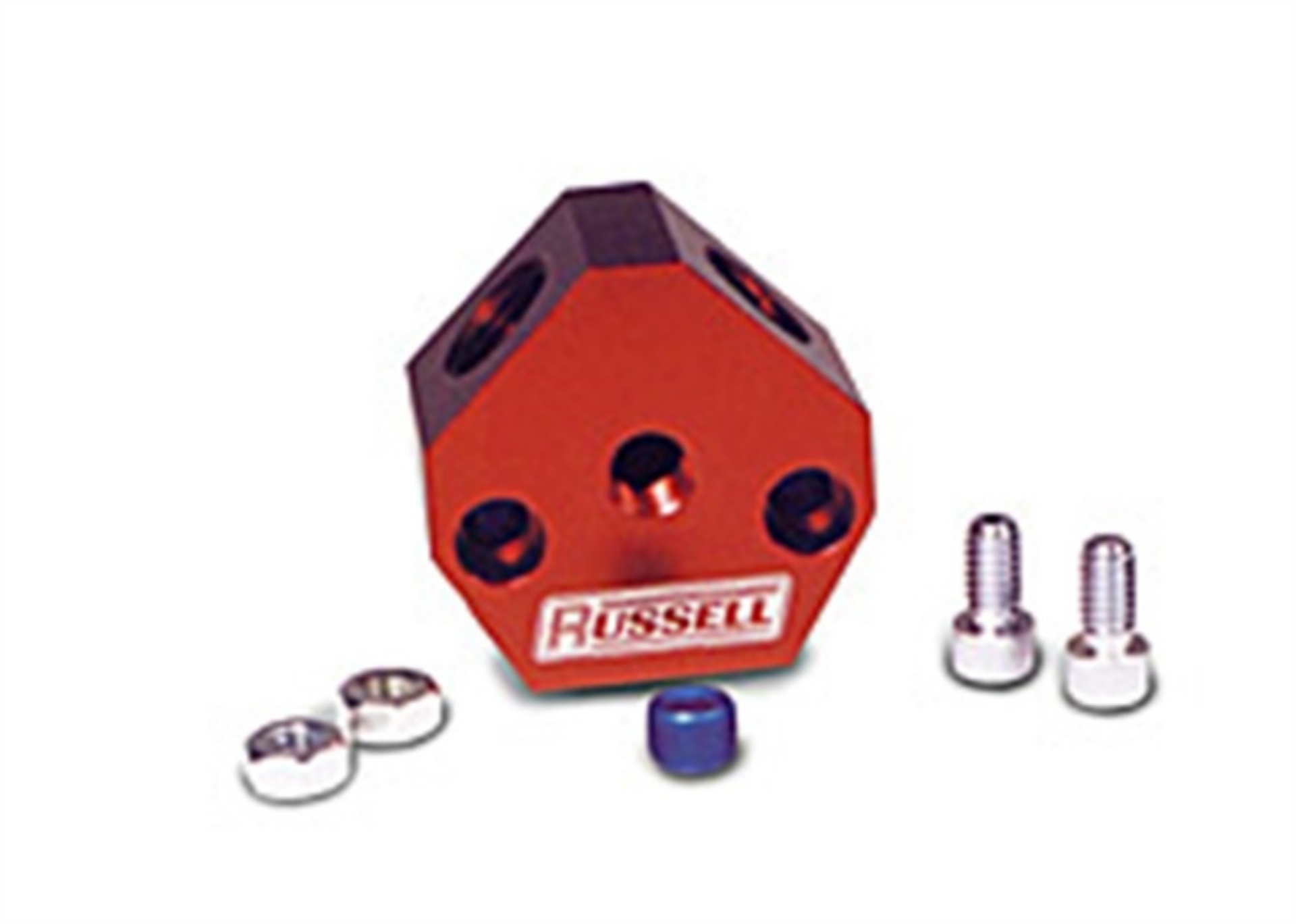 Picture of Russell Performance Billet Aluminum Y-Block w- 3-8in inlet & outlet