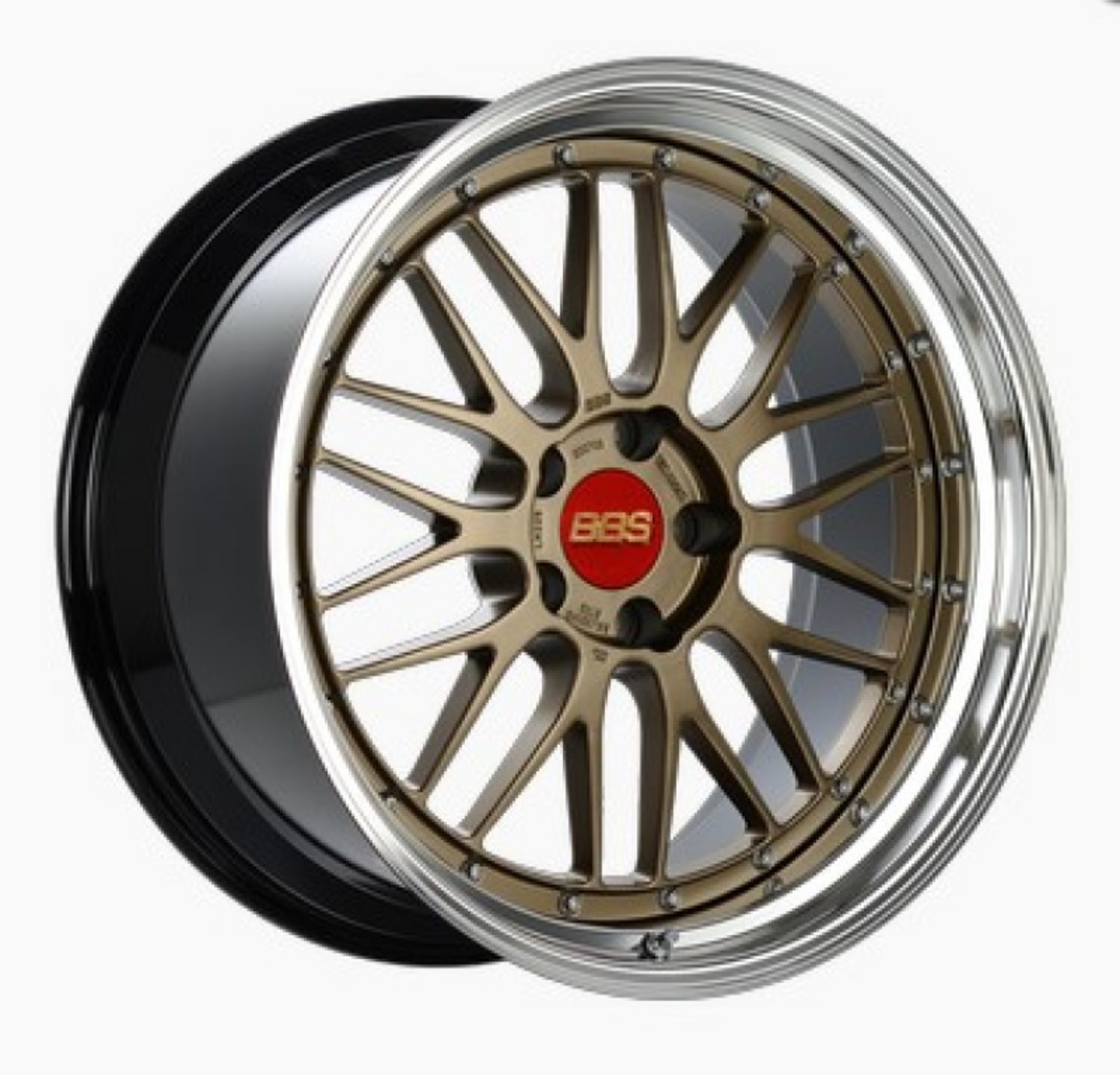 Picture of BBS LM 20x11 5x112 ET24 Satin Bronze Center-Bright Machined Lip-Blk Barrel Wheel -82mm PFS-Clip Req